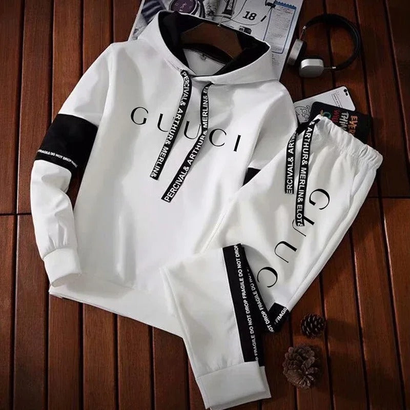 2024 Mens Tracksuit Casual Hooded Sweatshirt Jogging Sport Street Clothing